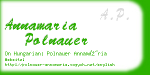 annamaria polnauer business card